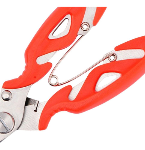 Alicates De Pesca Con Tijeras De Pesca Con Resorte, Naranja