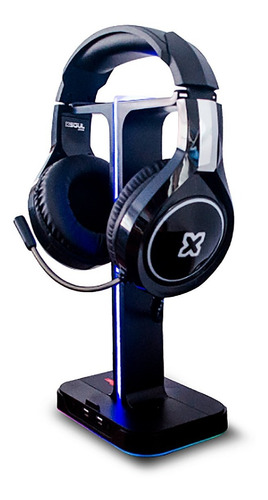 Imagen 2 de 3 de Base Stand Led Usb Auriculares Gamer Ps5 Ps4 Pc Xbox