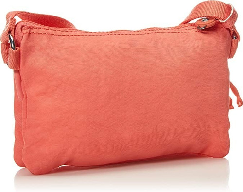 Kipling Creativity Xb Bolsa Crossbody Mujer Negra Color Coral Claro Diseño De La Tela Liso
