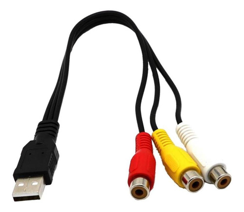 Usb Macho A 3rca Hembra Video Av A / V Convertidor De Cable
