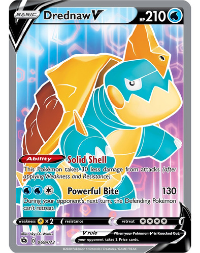 Cartas Pokemon Drednaw V 069/073 Full Art  Champion Path Cpa