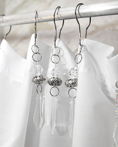 Ganchos Cortina Baño Shine Caireles X 12 Uni Dina Gerade® Plata