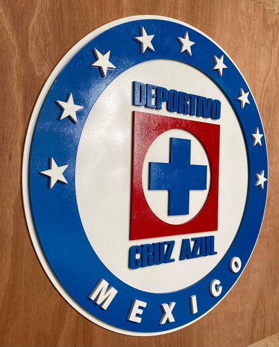 Cruz Azul, Logo En Madera Mdf