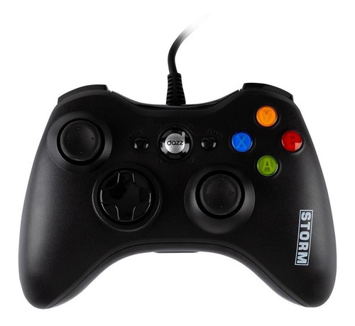 Controle Storm Black Dazz Compatível Com Xbox 360 Cor Preto