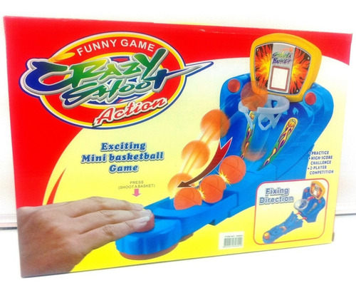 Imagen 2 de 3 de Juego D Mesa Mini Cancha Basketball Pinball Juguete Infantil