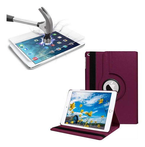 Funda Giratoria 360° + Cristal iPad 10.2 7ma Gen A2197 A2200