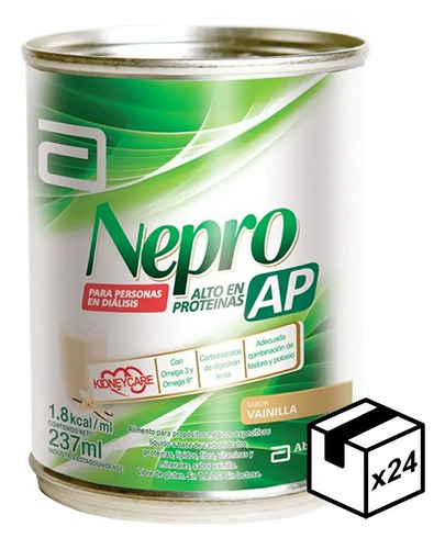 Pack 24 Nepro Ap Vainilla Alto En Proteínas Ideal Diálisis