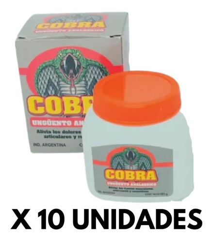 Gel De Cobra Analgesico 185gr (10 Unidades)
