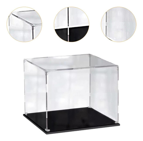 Mini Figura Display Case Acrílico Display Case Base Preta
