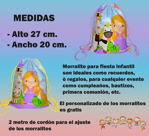 90 Morralito Dulcero Bolo Fiesta Infantil Rapuncel 2