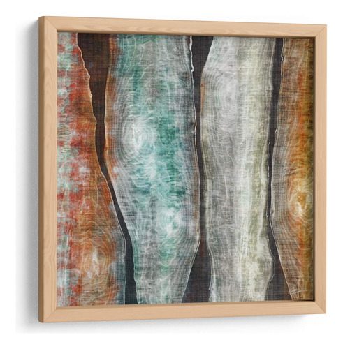 Cuadro Enmarcado Pino Pintado Live Edge Ii 60x60