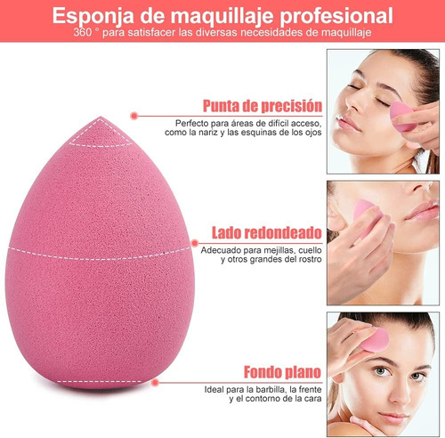 Set Beauty Blender Esponjas De Maquillaje Con Estuche 4und