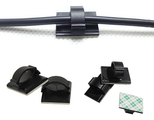 2 X 100pcs Clips Adhesivos Para Cables Abrazadera Para