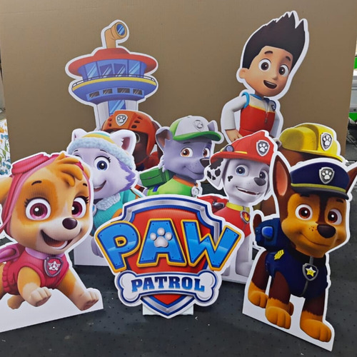 Kit Paw Patrol 10 Pzas Figuras Coroplast + Lona 2x2m