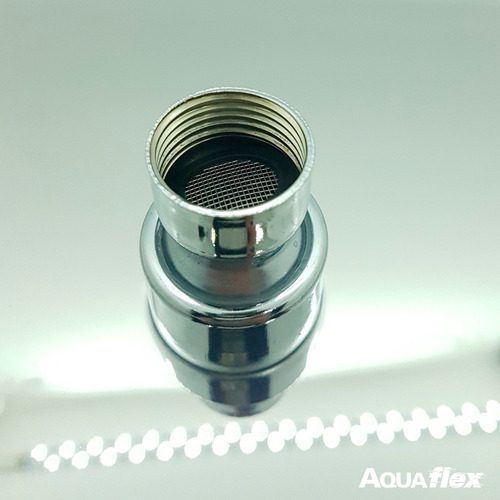 Imagen 4 de 10 de Flor Ducha Metalica Cuadrada 20cm Brazo 40cm 7091c Aquaflex