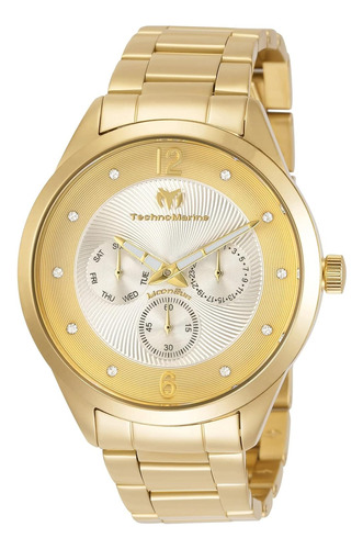 Reloj De Cuarzo Dorado Para Hombre Tm-117041 Moonsun