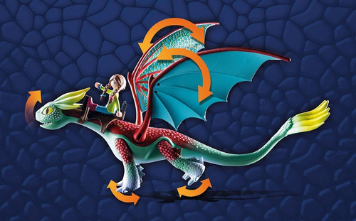 Playmobil Dragones Fuego Regalo +17pcs 1 Figura 71083 Feathers Alex