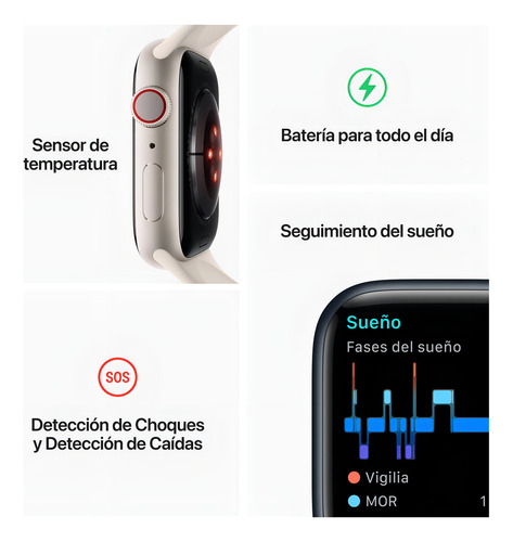 Apple Watch Series 8 Gps + Celular - Caja De Acero Inoxidabl
