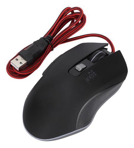 Mouse De Ordenador Con Cable Negro Con Puerto Usb De 6 Boton