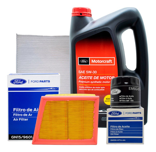 Kit Filtros Aceite + Aire + Polen + 5w30 Ford Ecosport 1.5