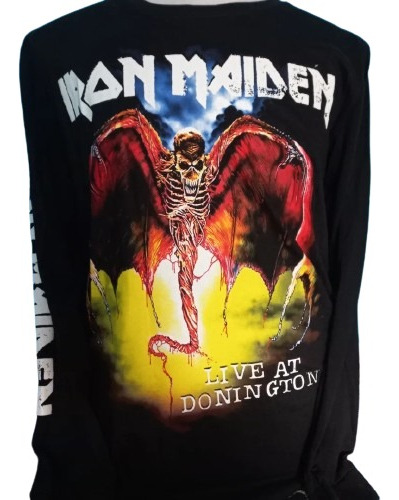 Polera Manga Larga Iron Maiden Live At Donington 1993