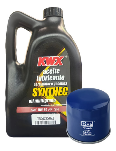 Kit Cambio Aceite Onix 1l 2020 2021 2022 2023 2024 2025 5w30