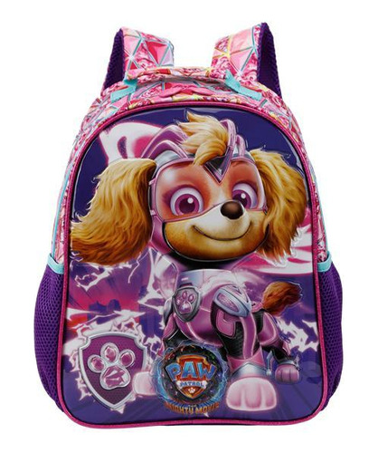 Mochila Costas 16 Infantil Patrulha Canina Skye Rosa Xeryus