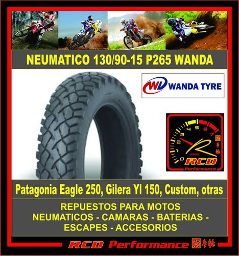 Cubierta Neumatico Moto Custom 130/90-15 P265 Wanda