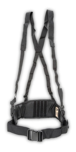 Suspensório Cinto Chest Rig Cac Caça Militar Batalha : Preto