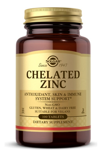 Chelated Zinc X 100 Tab -solgar