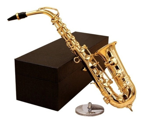 Saxofón Miniatura + Atril + Caja - Colección Regalo