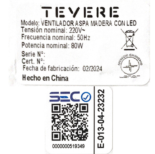 Ventilador De Techo 4 Aspas Blanco Luz Led 30w