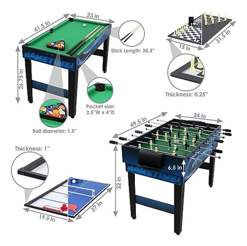 Surtido De Juegos De Mesa, 10 Juegos, Billar, Hockey, Futbol