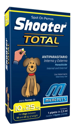 Pipeta Shooter Perro10-25k Parásitos Internos Y Externos2,5