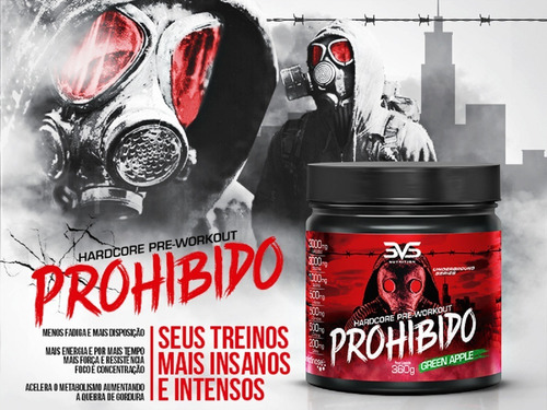Imagem 4 de 7 de Prohibido - Pré Treino (360g) - 3vs Nutrition