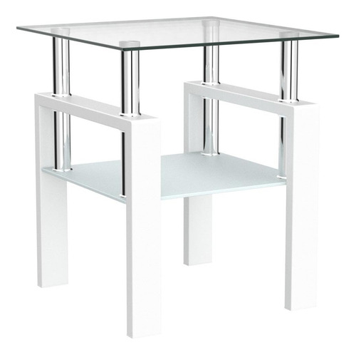 Gssdee Mesa Auxiliar Moderna De Vidrio Templado Mesa De