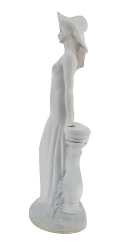 Escultura De Mujer, Mxmzk-001, 1pz, Azul/blanco, 30x12x12, P Color Blanco/Azul