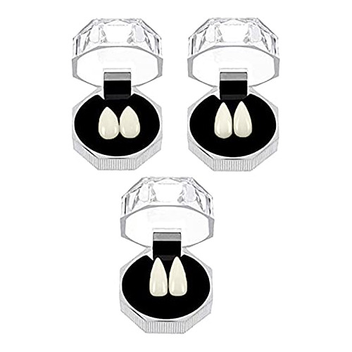 Utileria - Boa De Pluma - 3pcs Werewolf Teeth,cosplay Access