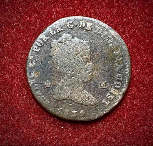 Moneda 4 Maravedies 1839 España Km 530 Isabel 2 (Usado)