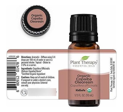 Imagen 5 de 8 de Plant Therapy Copaiba Oleoresin Aceite Esencial Orgánico 10