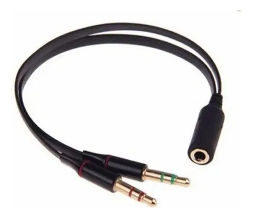Cable Splitter Mini Plug 3,5mm Microfono P/ Auricular Ps4 Pc
