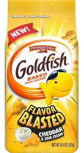 Goldfish Flavor Blasted Galletas Cheddar Nd Sour Cream 187gr