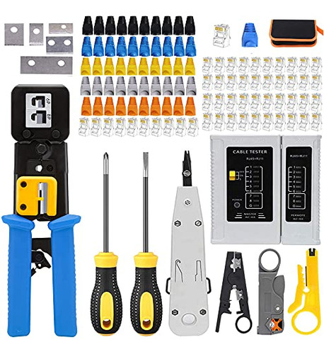 Leatbuy Cat5 Crimper Tool Kit Para Rj45 Crimping Tool Set Ca