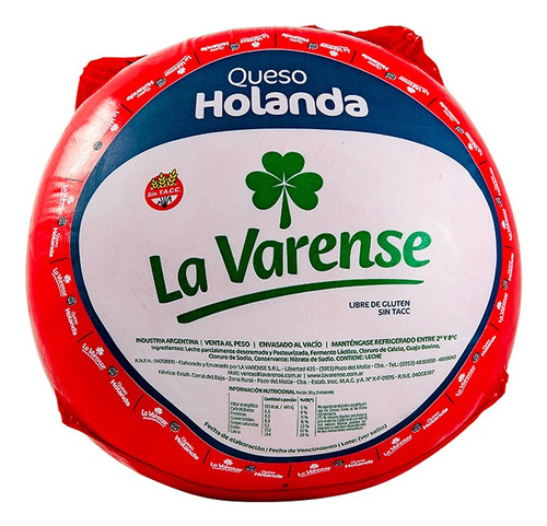 Queso Mar Del Plata La Varense Holanda Premium X 5.5kg.