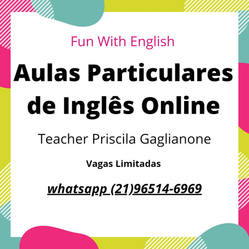 Imagem 1 de 1 de Aulas Particulares De Inglês Online