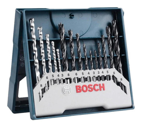 Jogo De Brocas Bosch Mini X-line - 15 Peças