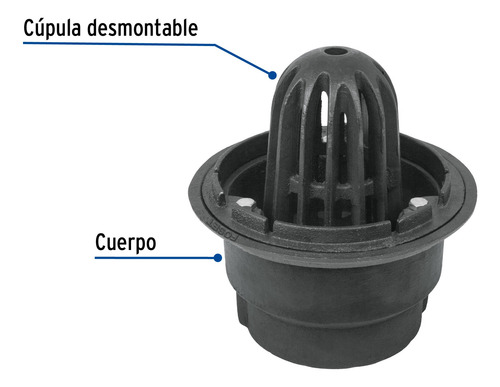 Coladera De Hierro De Cúpula Para Azotea, Foset 45303