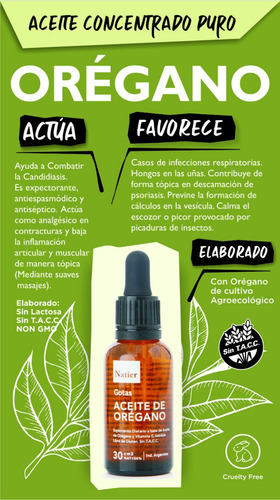 Aceite Esencial De Orégano 30 Ml - Natier
