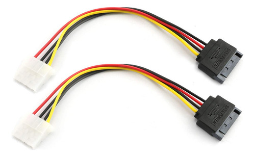 Rlecs - Cable Adaptador Sata Macho A Ide Molex Hembra De 4 P