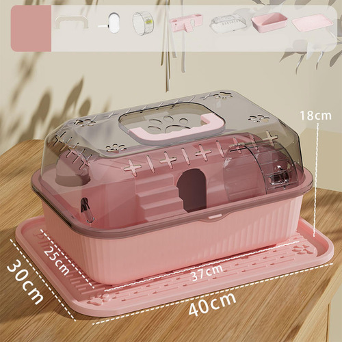 Jaula Portátil Para Hámster Para Animales Pequeños, Rosa